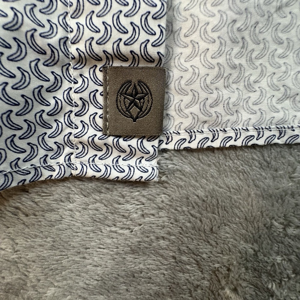 Banana Republic Luxe Poplin Men's XL Slim Fit Black & White Banana Print SEE DES - Picture 6 of 16